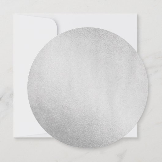 Witte bloemige zilveren 25e huwelijksjubileum kaart (Achterkant)