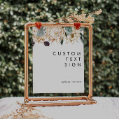 Witte bloemkaarten en cadeaus Aangepast bord Poster