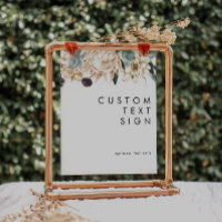 Witte bloemkaarten en cadeaus op maat gemaakt bord