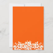 Witte bloemkool, sinaasappel bruiloft kaart (Achterkant)