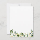 Witte bloemkrans bruiloft Save the Date Kaart (Achterkant)