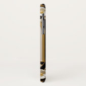 Witte bloemkunst met luxe goud Case-Mate iPhone case (Achterkant/links)