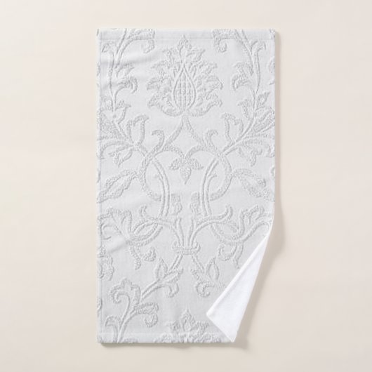 "Witte bloemmotief ontwerp" badhanddoek set Bad Handdoek (Handdoek)