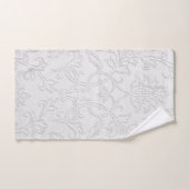 "Witte bloemmotief ontwerp" badhanddoek set Bad Handdoek (Handdoek)
