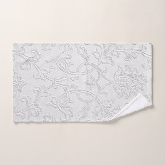 "Witte bloemmotief ontwerp" badhanddoek set Bad Handdoek (Handdoek)