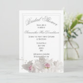 Witte bloempjes met een minimum aan vrijgezellenfe kaart (Staand voorkant)