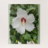 Witte bloempuzzel legpuzzel (Verticaal)