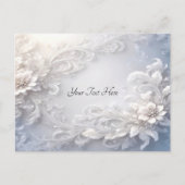Witte Bloemrijke Briefkaart (Voorkant)