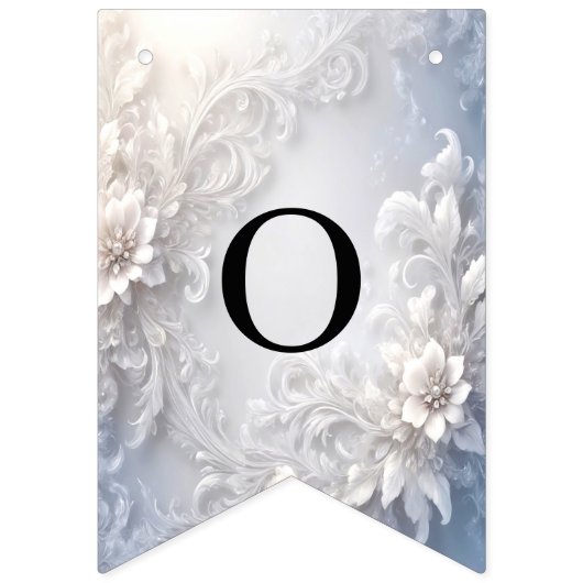 Witte Bloemrijke Bunting Vlag Vlaggetjes (Tweede vlag)