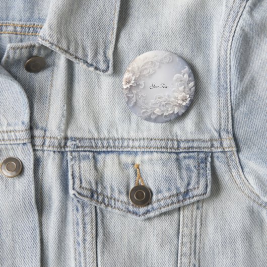 Witte Bloemrijke Button (In situ)