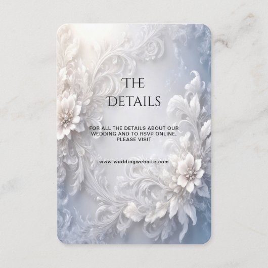Witte Bloemrijke Detail Behuizing Kaart (Voorkant)