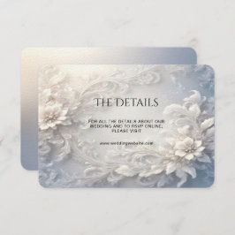 Witte Bloemrijke Detail Behuizing Kaart