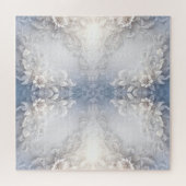 Witte Bloemrijke Jigsaw Puzzel (Horizontaal)