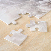 Witte Bloemrijke Jigsaw Puzzel (Zijkant)