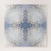 Witte Bloemrijke Jigsaw Puzzel (Horizontaal)