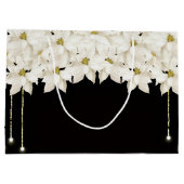 Witte bloemrijke luxe cadeautas (Achterkant)