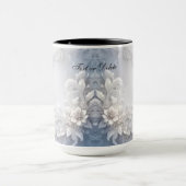 Witte Bloemrijke Mok (Midden)