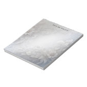 Witte Bloemrijke Notitieblok (Linkerzijde)