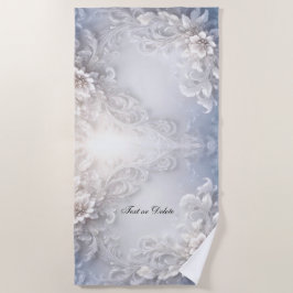 Witte Bloemrijke Strandlaken