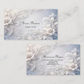 Witte Bloemrijke Visitekaartje (Voorkant / Achterkant)