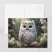 witte bloemuil briefkaart (Voorkant / Achterkant)