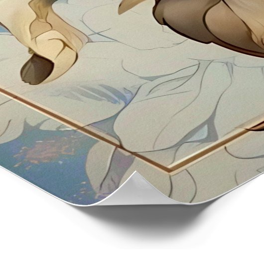  WITTE BLOEMVEER POSTER (Hoek)