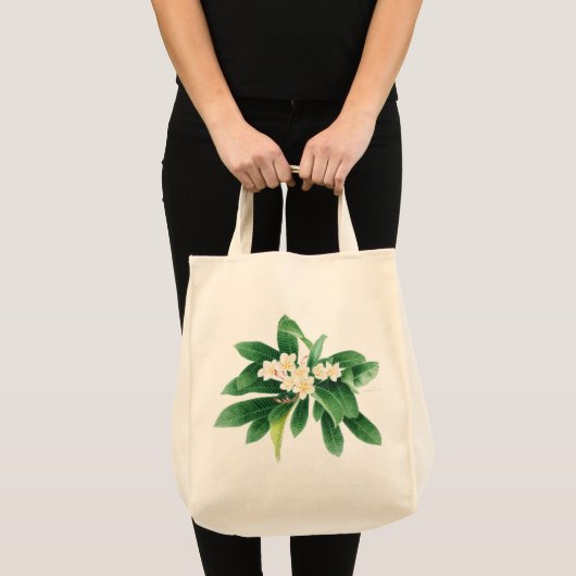 Witte bloemzak tote bag (Voorkant (product))