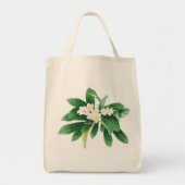 Witte bloemzak tote bag (Voorkant)