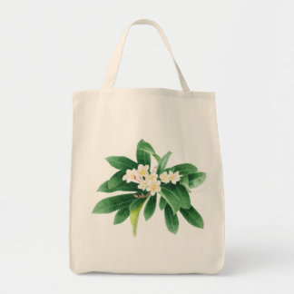 Witte bloemzak tote bag