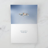 Witte Bloemzwaan Gelukkige Verjaardag Kaart (Binnen)