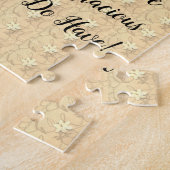 Witte Bloesem Abstracte Dankbaarheid Legpuzzel (Zijkant)