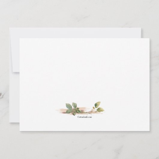 Witte Bloesem Arrangement Uitnodiging (Achterkant)