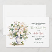 Witte Bloesem Arrangement Uitnodiging (Voorkant / Achterkant)
