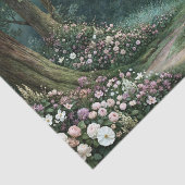 Witte Bloesem Betoverd Bos Pad Decoupage Tissuepapier (Detail)
