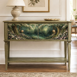 Witte Bloesem Betoverd Bos Pad Decoupage Tissuepapier