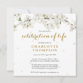 Witte bloesem bloemenfoto viering van het leven kaart (Voorkant)