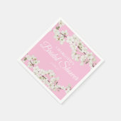 Witte bloesem bloemig Vrijgezellenfeest Servet (Hoek)