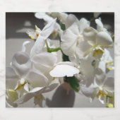 Witte Bloesem Bloemige Wijnlabel Sparkling Wijnetiket (Enkel label)
