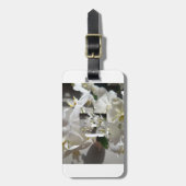 Witte Bloesem Bloemrijke Bagage Label (Voorkant verticaal)