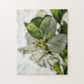 Witte bloesem boom bloem kunstpuzzel legpuzzel (Verticaal)