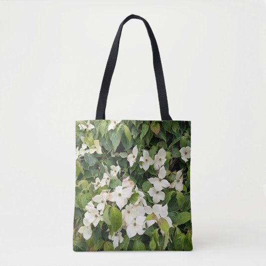 Witte Bloesem Botanische Boodschappentas Tote Bag (Voorkant)