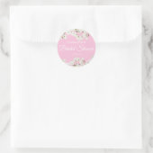 Witte Bloesem Bruidsuitnodiging Ronde Sticker (Tas)