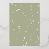 Witte Bloesem Bruiloft Elegant Schrift Goud Folie Uitnodiging (Achterkant)