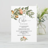 Witte bloesem Clementine Kleine Cutie Baby shower Kaart (Staand voorkant)