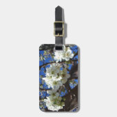 Witte bloesem Clusters Spring Flowering Pear Tree Bagagelabel (Voorkant verticaal)