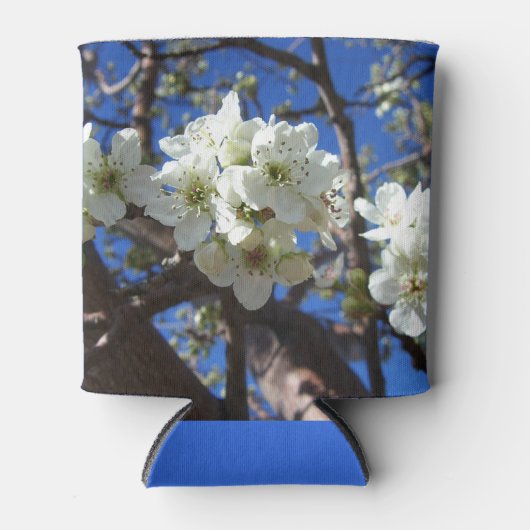 Witte bloesem Clusters Spring Flowering Pear Tree Blikjeskoeler (Voorkant)