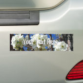 Witte bloesem Clusters Spring Flowering Pear Tree Bumpersticker (Op auto)