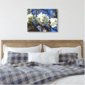 Witte bloesem Clusters Spring Flowering Pear Tree Canvas Afdruk (Insitu (Slaapkamer))