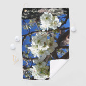 Witte bloesem Clusters Spring Flowering Pear Tree Golfhanddoek (Insitu)