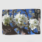 Witte bloesem Clusters Spring Flowering Pear Tree Golfhanddoek (Horizontaal)